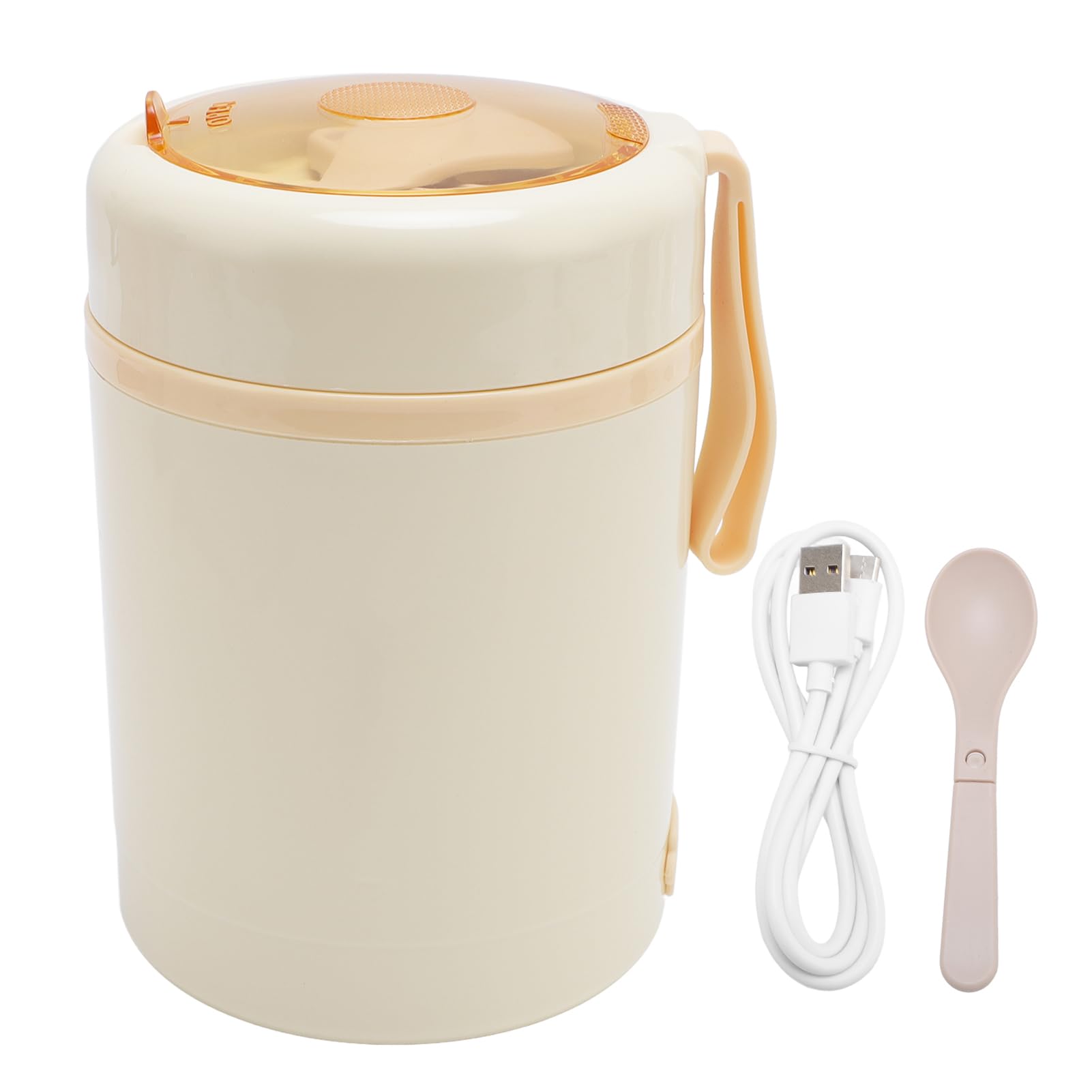 Almoço Elétrico Caixa Aquecedor de Alimentos USB Portátil 304 Aço Inoxidável Isolado