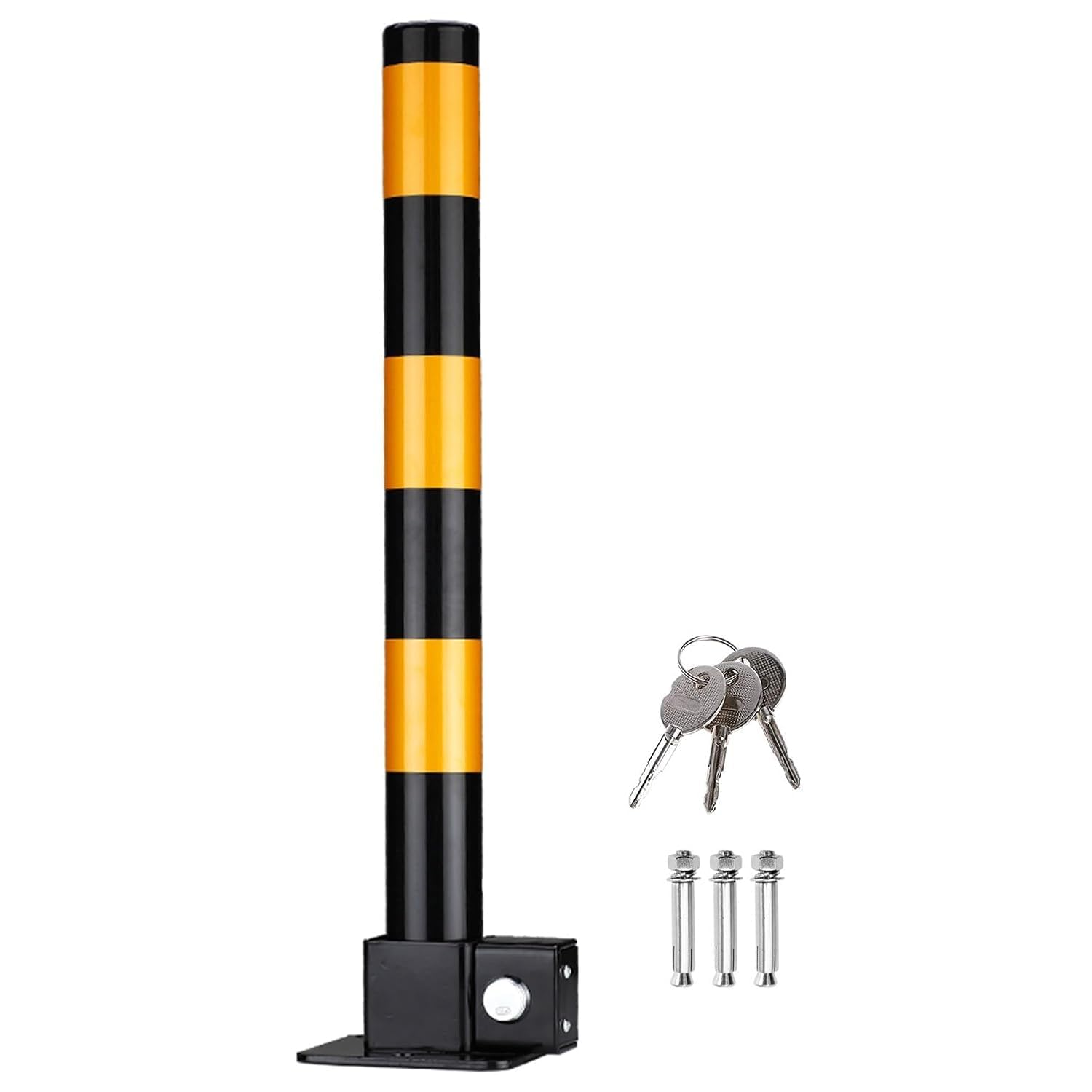 Barrière de stationnement durable et borne de sécurité pliable pour allée