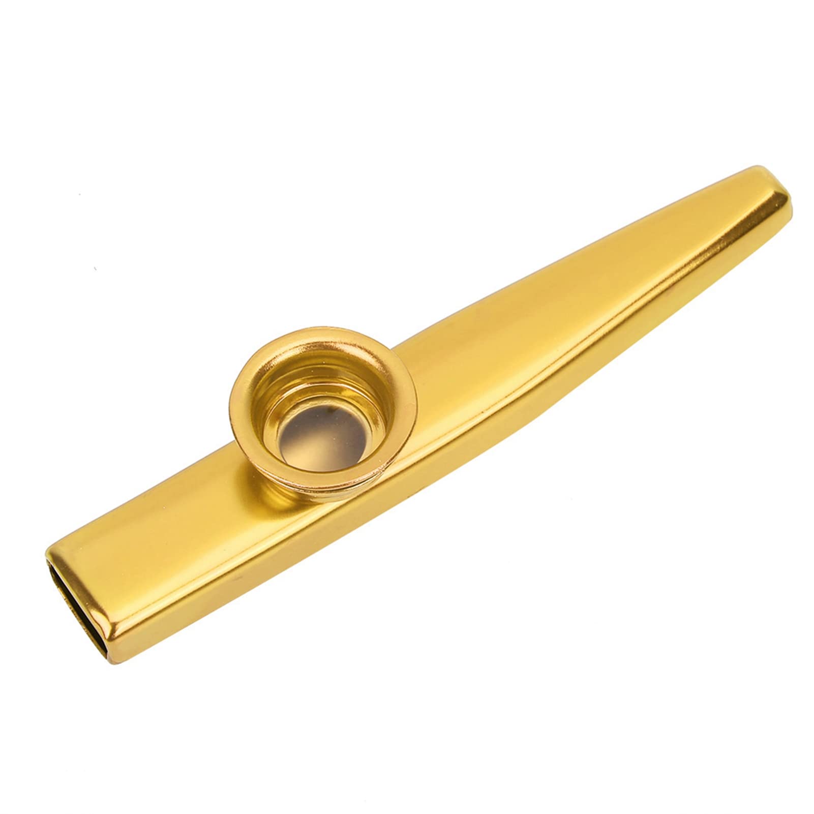Metal Kazoos, Service Life Aluminum Alloy Kazoo, Portable Not Easy To Damage Aluminum Alloy for Practice Instrument Lovers Beginner Traveling (Gold)