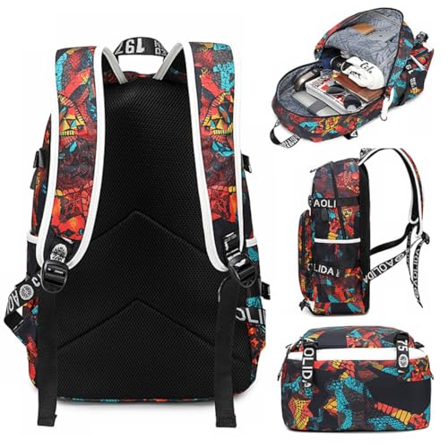 SHOSTYY Beatles Sac à dos d’école pour enfants Motif dessin animé - Les Beatles, Paul McCartney, John Lennon, RIngo Starr, George Harrison SHOSTYY Beatles Sac à dos d'école pour enfants Motif dessin animé – Image 4