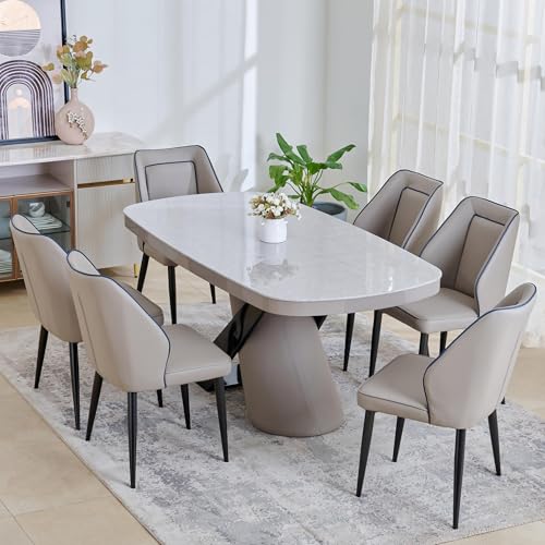 Home Centre 6 Seater Marcello Glass Top Dining Sets and 6 Ch...