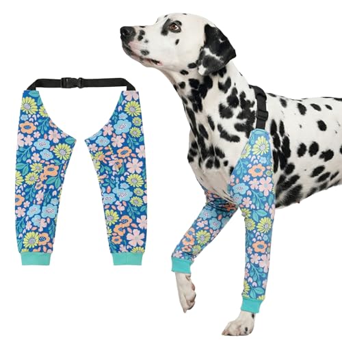 Image of LovinPet Dog Elbow Protector Anti-Licking Elbow Sleeve, Adjustable, Comfortable & Durable Front Leg Guard for Medium to Large Dogs, Prevents Licking and Chewing,Dog Sleeve,Dog Leg Sleeve,Green