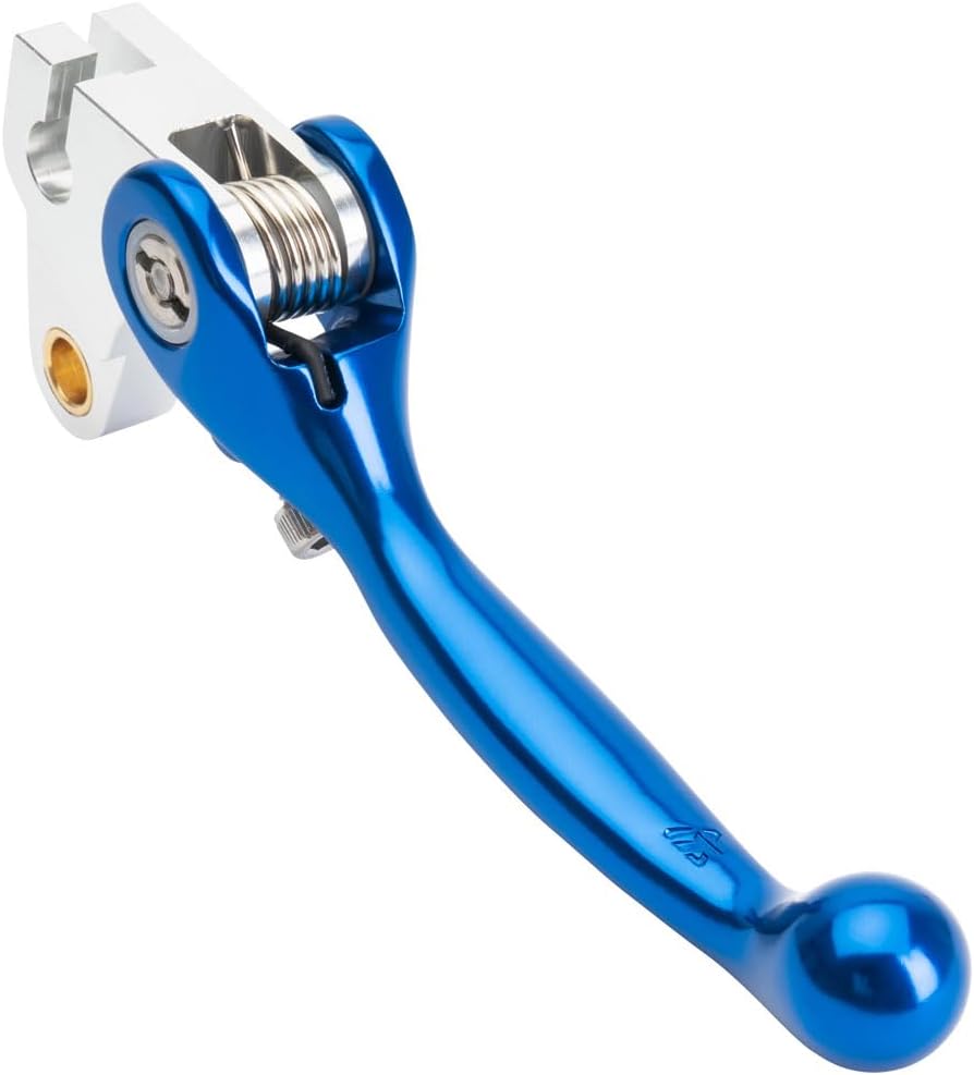 TUSK Axis Folding Clutch Lever- Compatible with Yamaha YZ250F 2009-2026/ YZ450F 2009-2025 (Blue, Standard)