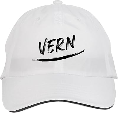 Makoroni - Vern Name Hat Adjustable Cap, DesO30 White