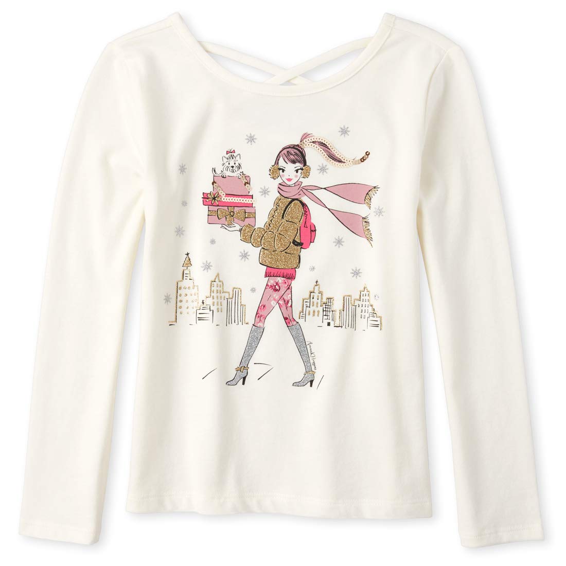 The Children's Place Big Girl's Crossback Top Shirt, Raspberry Pink, X-Small (4)