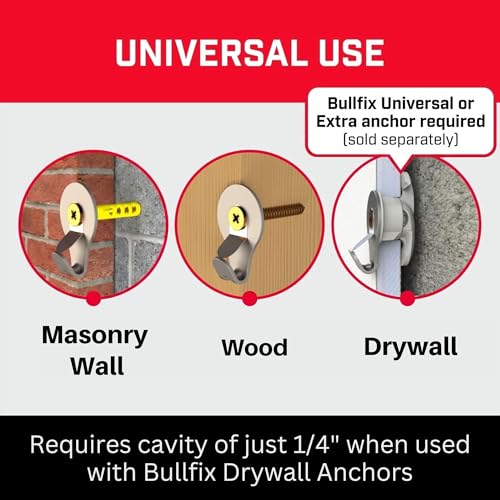 Image of Bullfix Hook - Heavy Duty Picture Hooks, Plasterboard Fixings, 10 Pack