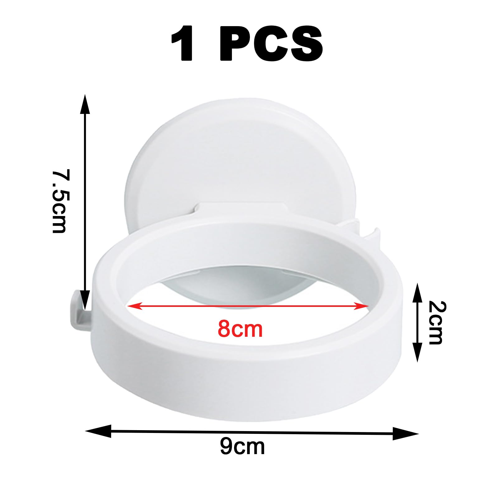 Soporte Secador de Pelo Autoadhesivo ABS Plastico Blanco