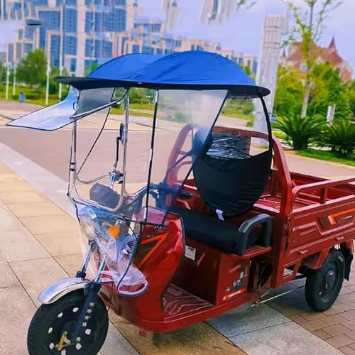 Cubierta impermeable contra viento y sol para caja de triciclo eléctrico