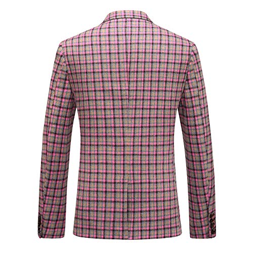 UNINUKOO Mens Suit Jacket Plaid Corduroy Casual Slim Fit Blazer Vintage Stylish Single Breasted Sport Coats Daily Wear2