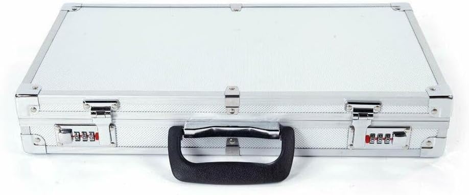 Gerrit Aluminum Portable Gun Pistol HandGun Lock Foam Safe Box Sponge Liner Hard Case, Silver, jl001