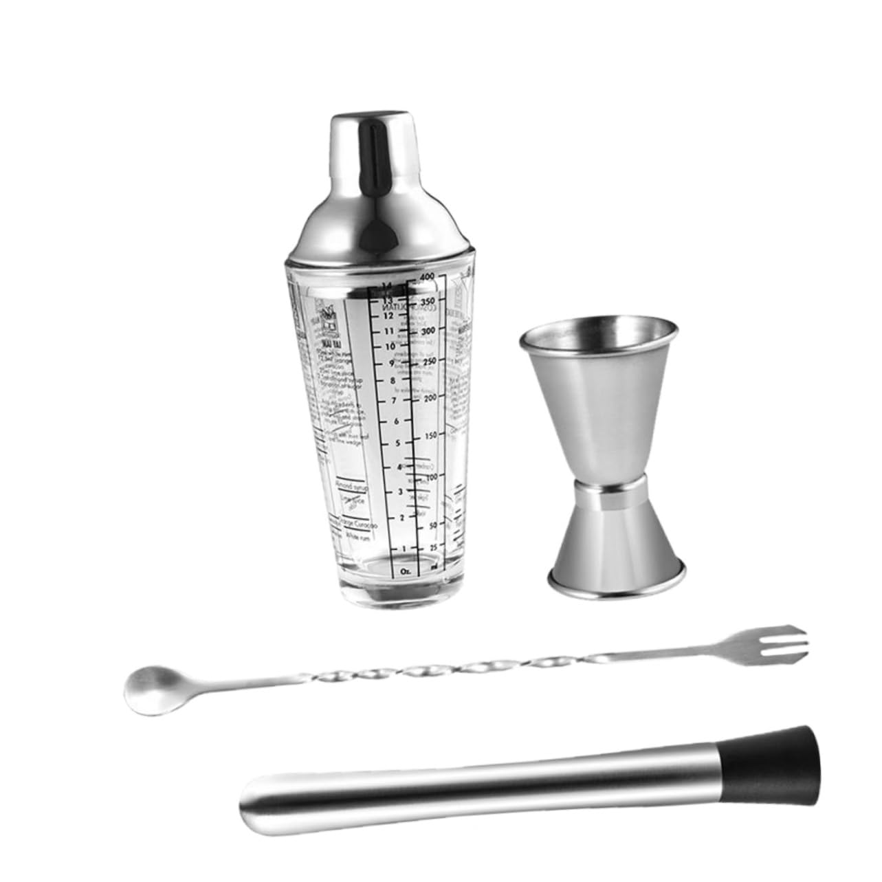 Mikikit Coctelera de Acero Inoxidable Cocteleras para Bartenders Equipo de Coctelería Herramientas para Coctelería para Hacer Cócteles Casa Color Aleatorio