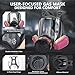 TECENVAA Gas Masks Survival Nuclear and Chemical - Gas Mask with 40mm Activated Carbon Filter & 60926 Filter - Full Face Respirator Mask for Gases Chemicals Vapors Paint Welding Dust