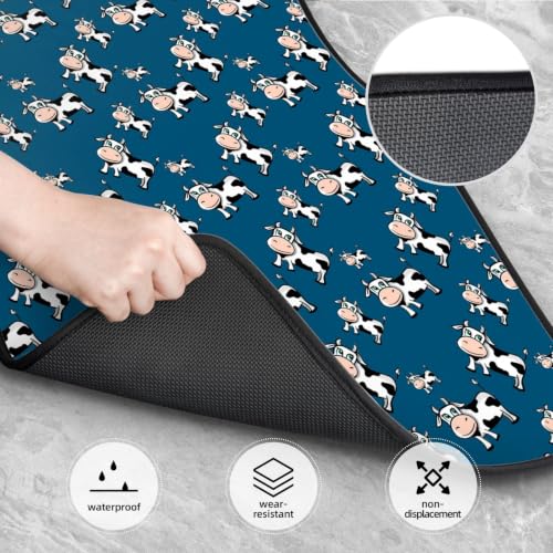Alfombrillas de coche con patrón de vacas para viajes en familia y protección de diario 4
