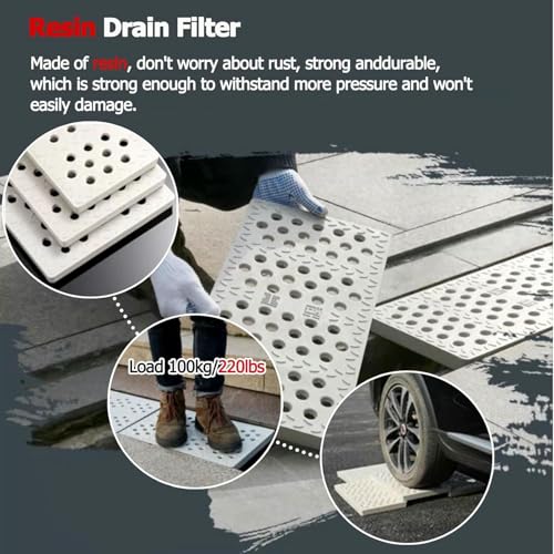 Grille de drainage en résine robuste et durable pour caniveau de terrasse - 6