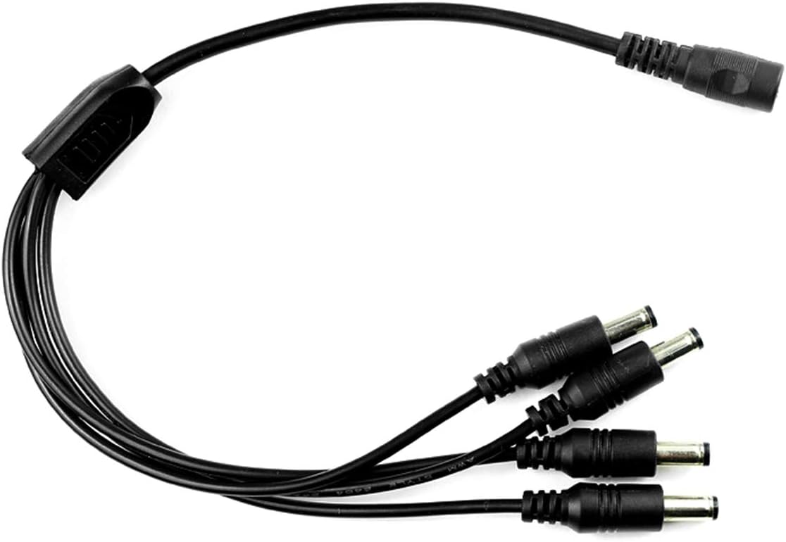 Semoic 1 Socket to Plug 4 DC Splitter DC Power Cable DC Power Distribution 5.5 x 2.1 mm HOT