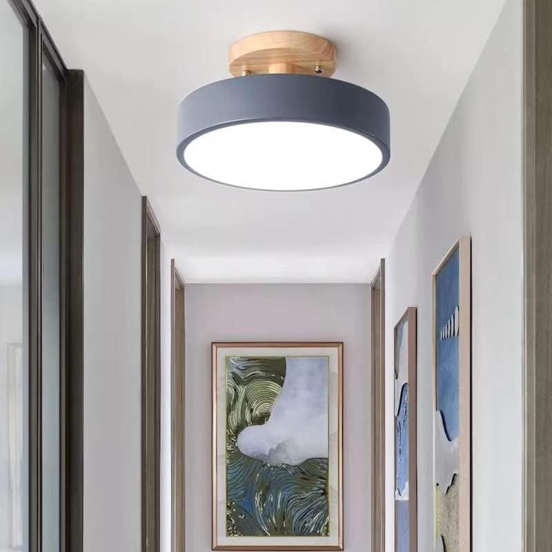 Modern LED ceiling light simple wooden style embedded lighting circular acrylic lampshade suitable for bedroom living room dining