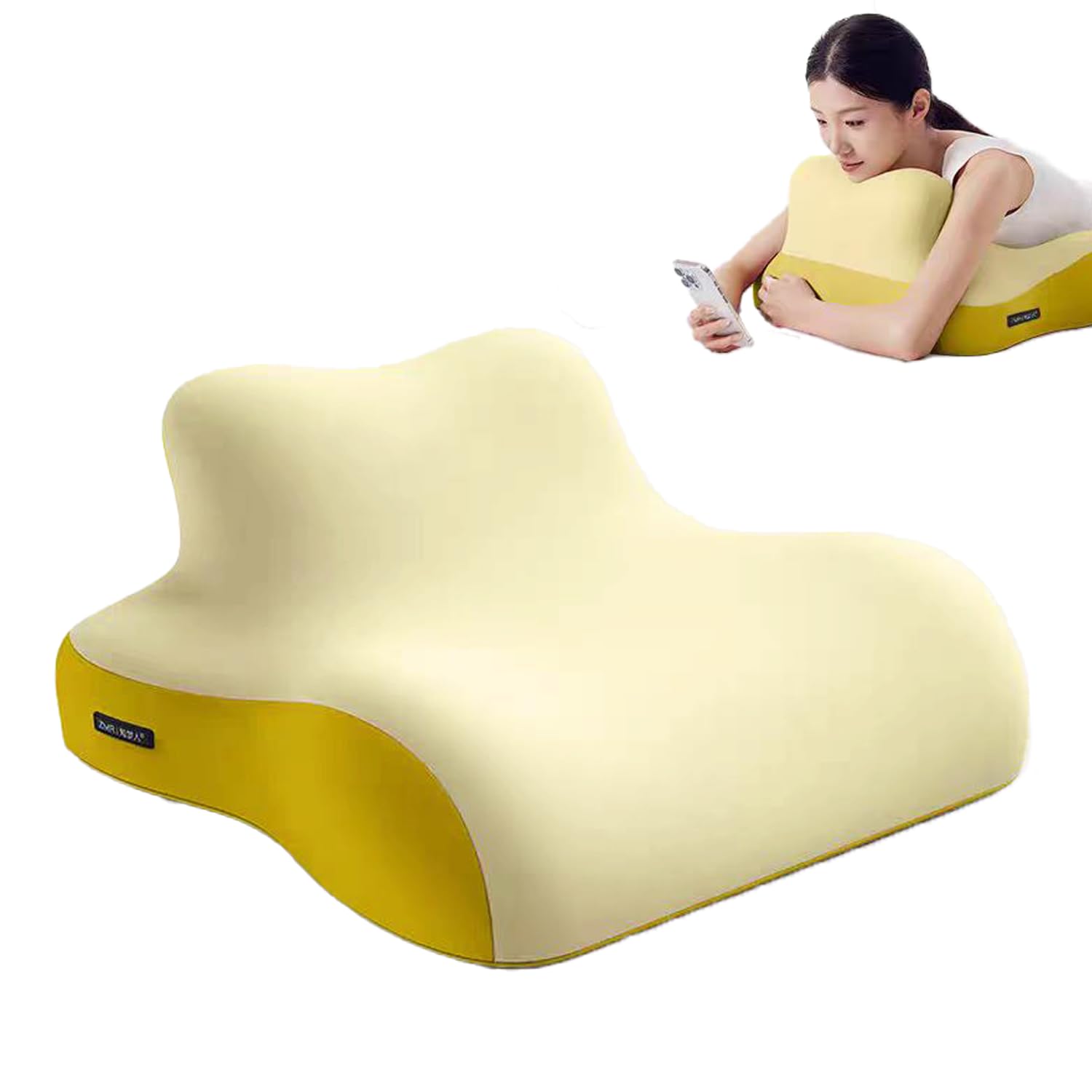 XIACHAN Bed Reading Pillow for Lying Down, Dual-Use Back Support Pillow for Sitting and Lying, Suitable for Reading, Leaning, and Back Support.
