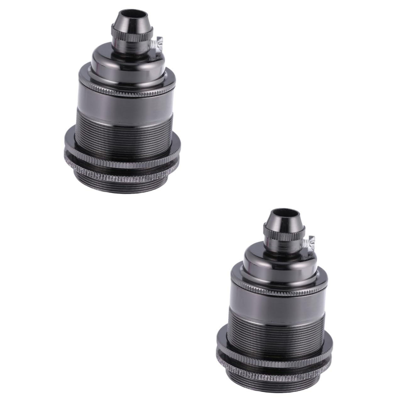 HOMSFOU Portalampada E27 in Metallo Adattatore Universale Nero Isolato in Ceramica Per Lampadine Da 110 Lampadine Compatibile Con Lampade A Sospensione.