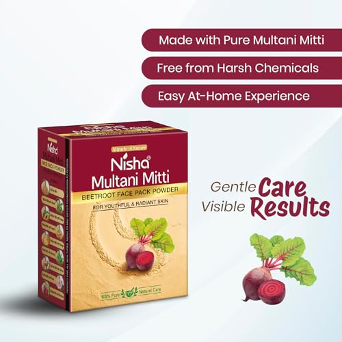 Image of Nisha Multani Mitti for Face 100g | Fuller's Earth Powder | Natural Oil Control, Acne & Tan Removal | Skin Brightening Face Pack