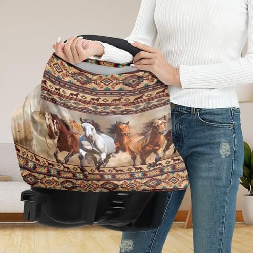 Image of Breathable Car Seat Cover for Babies - Cute Shark Nursing Cover for Breastfeeding, High Stretchy Infant Carseat Canopy, Soft Stroller Cover