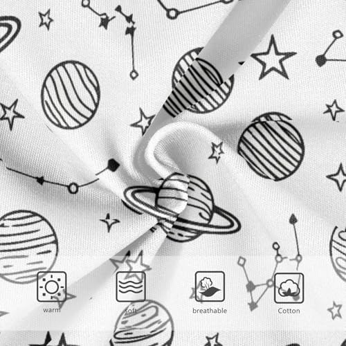 Girls' Underwear Space Star Black White Toddle Brief Panties 23038613