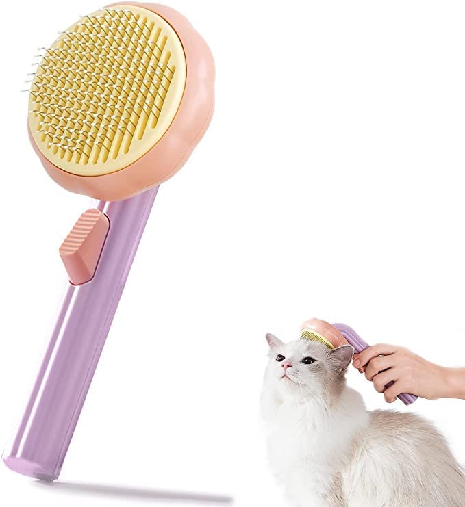gs GREATERSCAP 2 in 1 Self Cleaning Dog Comb & Cat Comb Pet Hair