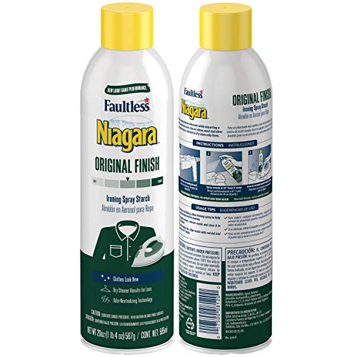 Liquid Starch Iron Spray (4-Pack, 20 Oz) - Niagara Starch Spray Iron Aid: Non-Flaky/Clogging | Durafresh Scent - Original Hold Iron Out Spray - Iron Spray Pack For Clothes & Fabrics… #TOP1