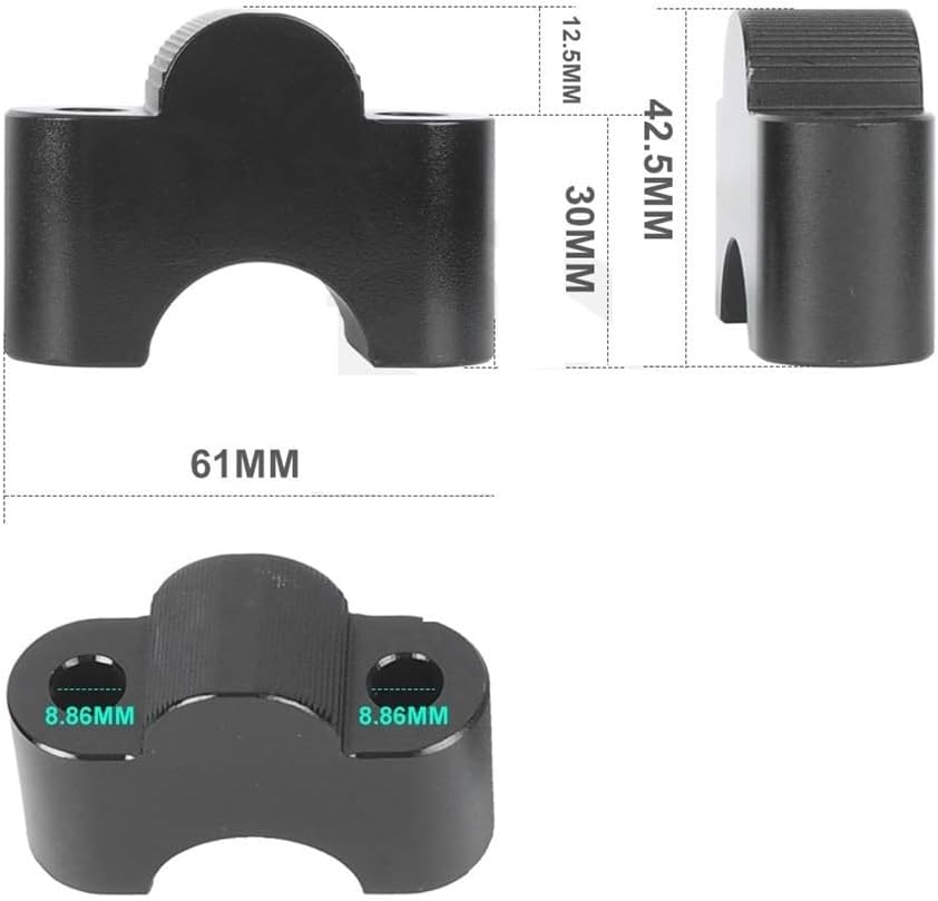 バーライザー ボンネビル用 T100用 ロケットIII用 25MM オートバイハンドルバーライザー ハンドル高さ調整クランプマウント