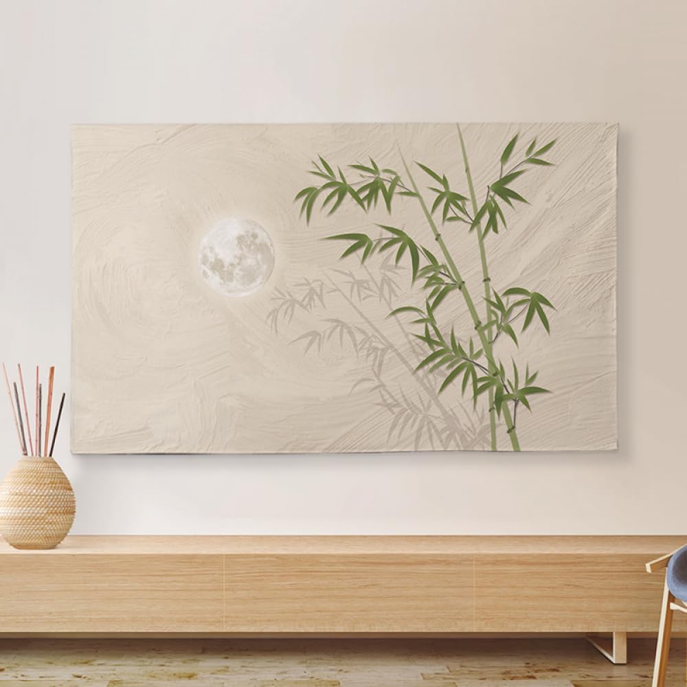 TV Covers TV Dust Cover Modern Simple LCD LED Display Protective Cover Desktop TV Hanging Television/Computer Screen Protectors Cover Bedroom Living Room Art Decoration-Beige-3||75 inch
