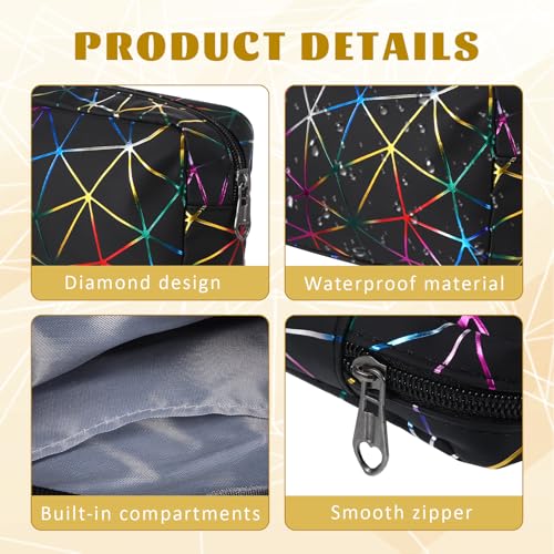 Image of Period Bags, Tampon Holder for Purse, Waterproof Portable Leather Period Pouch, Sanitary Napkin Storage Bag, Black Makeup Bag Set, Pad Pouches for Period