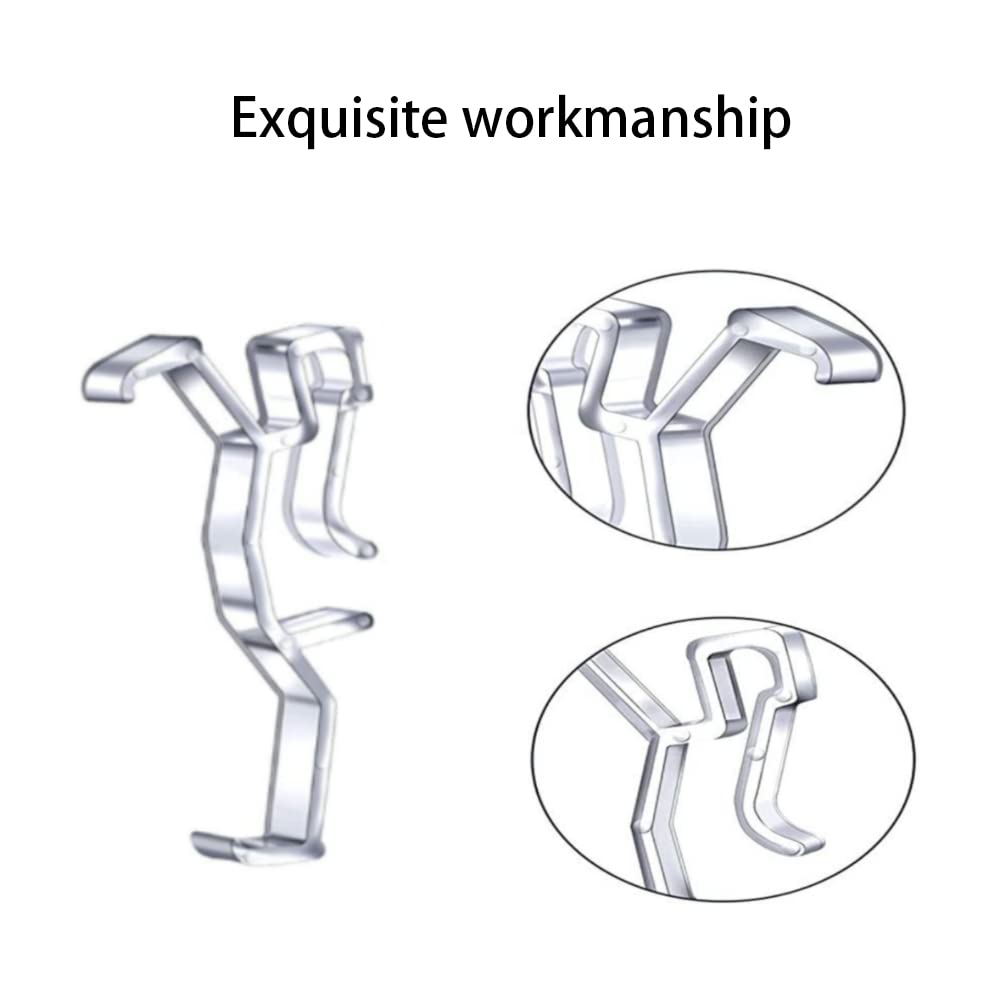 6 Clips Transparents Pour Stores Horizontaux - Fixation Cachée - Compatible Cantonnière 64 Mm