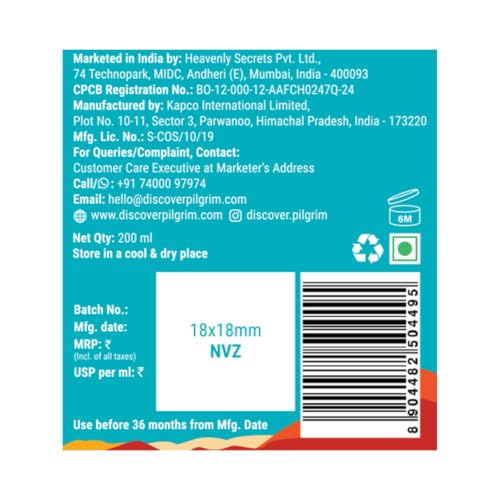 Image of Pilgrim Australian Tea Tree & Salicylic Acid Anti-Dandruff Shampoo with Cool Menthol | Up to 100% Dandruff Reduction*| Soothes Itchy Scalp | Non-Drying Formula | All Hair Types | Unisex (200ml - Pack of 3)