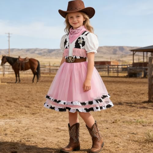 Disfraz de vaquera rosa para niñas 11-12 años miniatura 5