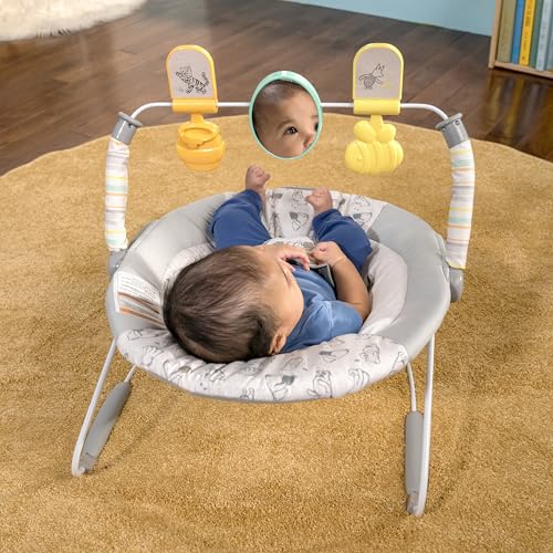 Image of Bright Starts Disney Baby Winnie The Pooh Classic Pals Vibrating Baby Bouncer Seat with Melodies & Toys, Unisex, 0-6 Months