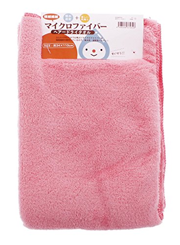 ヘアドライ タオル サニーカラー マイクロファイバー ピンク 約34×110cm SG448702