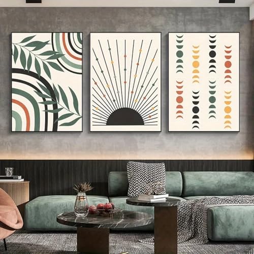 Art mural Boho Soleil et lune pour réchauffer vos murs blancs vides