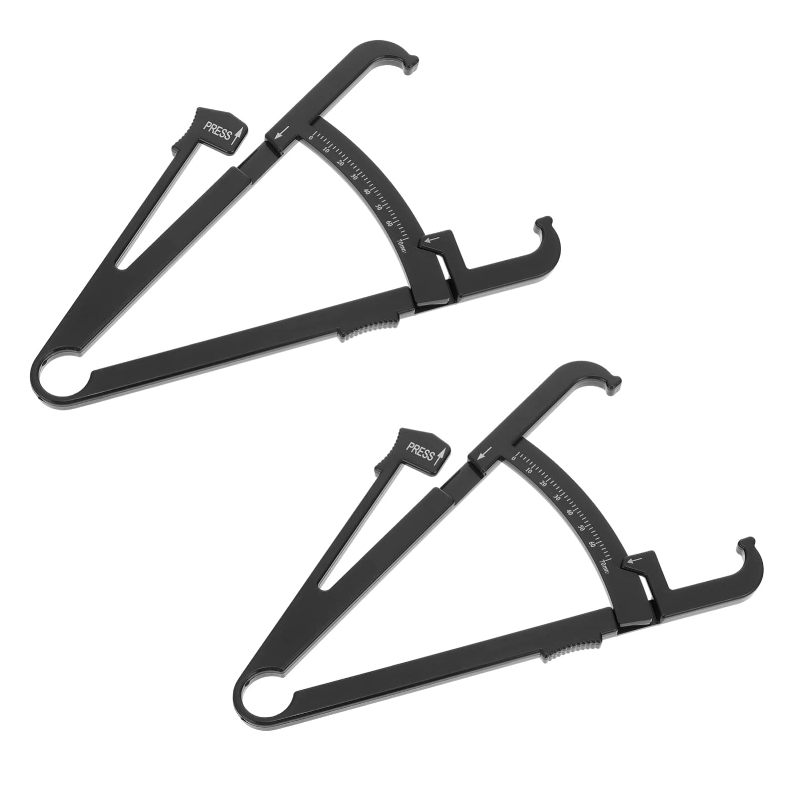 HAWILLOSCH 2pcs Fat Caliper Measurement Tape Skinfold Caliper Calculator Body Tape Measure Digital Tape Measure Body Fat Measuring Device Body Fat Percentage Skinfold Test Abs Plastic Black