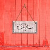 Signs ByLITA Customizable 5 x 10” Decorative Border Hanging Wall or Door Sign | Rustic Twine | Stylish Personalized Greeting Sign | Home or Business Personalized Signage