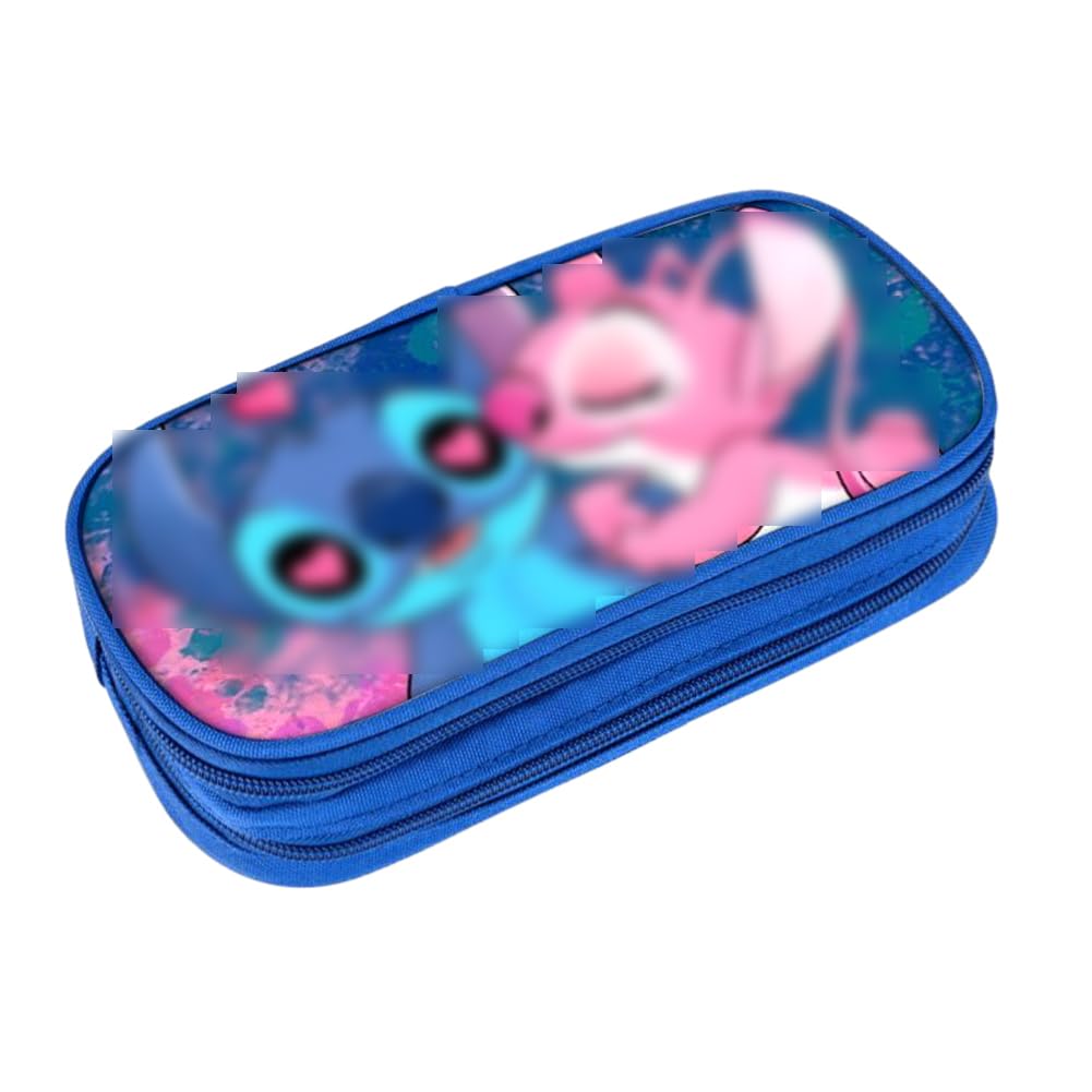OCDSLYGB Estuche Escolar Stich Gran Capacidad Lápiz Portable Estuche Bolsa De Papelería con Funda Organizador Portalapices Organizador De Papelería para Niña,Niños,Adolescentes, Estudiantes