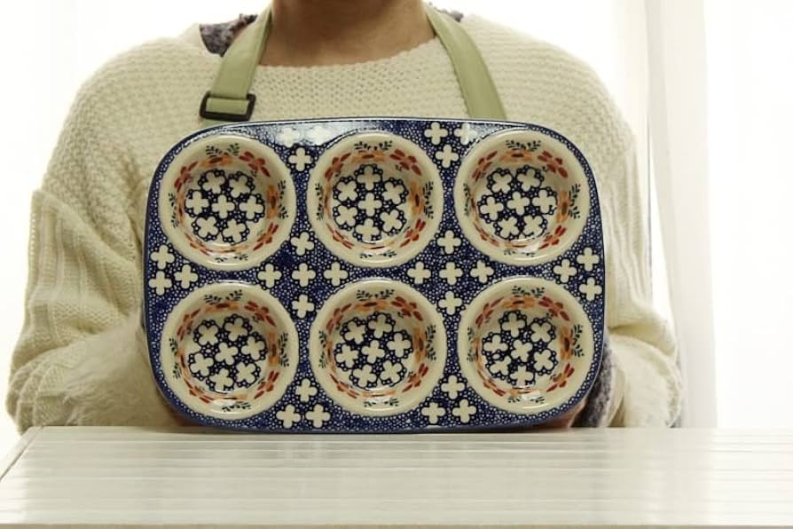 Amazon | ポーリッシュポタリー (ポーランド食器) マフィン型プレート