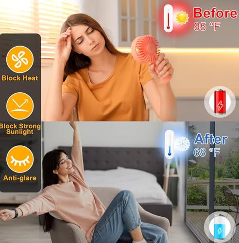 Image of WALLMATE One Way Window Privacy Film, Static Cling Removable Non-Adhesive UV Sun Heat Blocking Reflective Mirror Film, See Out Not in for Home and Office (Silver Black Film, 20x150 in)