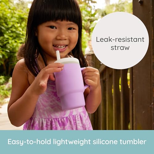 Image of Infantino My 1st Tumbler - Adorable Miniature Tumbler with Leak-Resistant Straw and Toddler-Friendly Handle, Encourages Hydration, Easy to Clean, (266 ml), Lilac