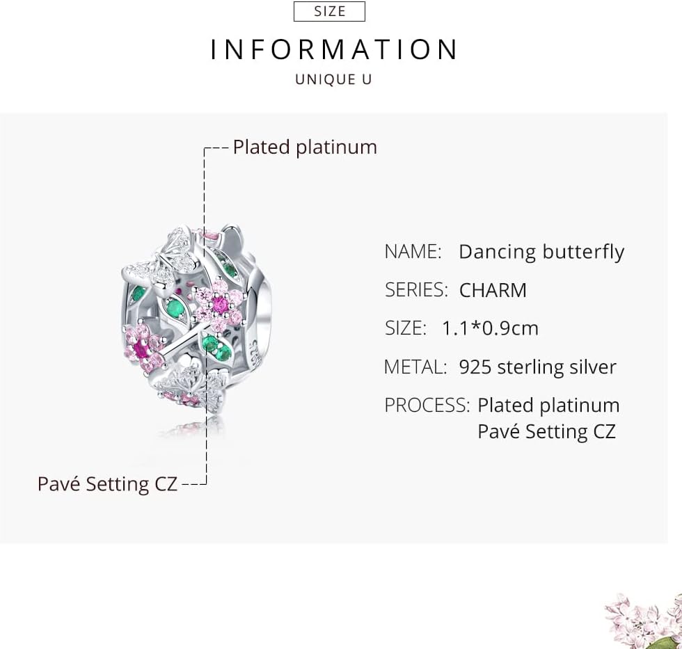 VOROCO Charm 925 Sterling Silver Bracelet Necklace Pendant Bead Charms Jewelry Gift for Women Mother Daughter Grandma Family Friends - Image 4