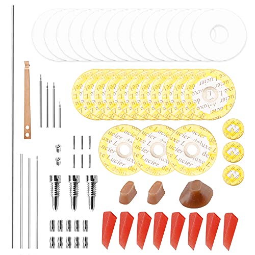 Flute Repair Kit, 10Pcs Flute Maintenance Tools Kit, Flute Accessories, with Shaft Leather Pad Flute Tail Brick Gasket Screws Dowels, For Repair Flute