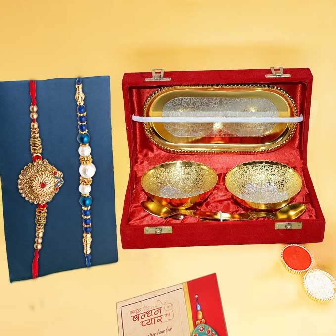 Premium Rakhi Gift Brother | Rakhi for Brother with Gift Silver Gold ...