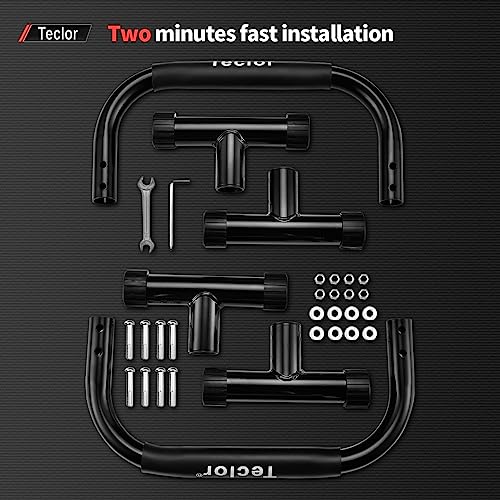 image for Teclor Push Up Bar,9.5in High Parallettes Bars Great for L-sit, Sturdy