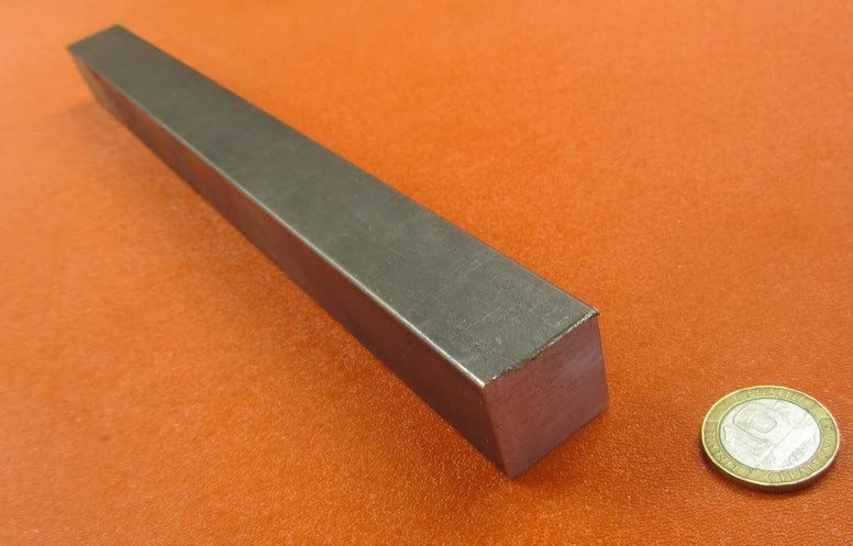4140 Alloy Steel Square Bar 1.00" Thickness x 1.00" Width x 1 Ft. Length, 1 Pc.