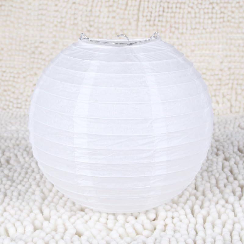 Nvzi Paper Lanterns Decorative, Hanging Paper Lanterns Lanterns Indoor Outdoor for Home Lamps?Party,Event Decoration?White?10pcs?B