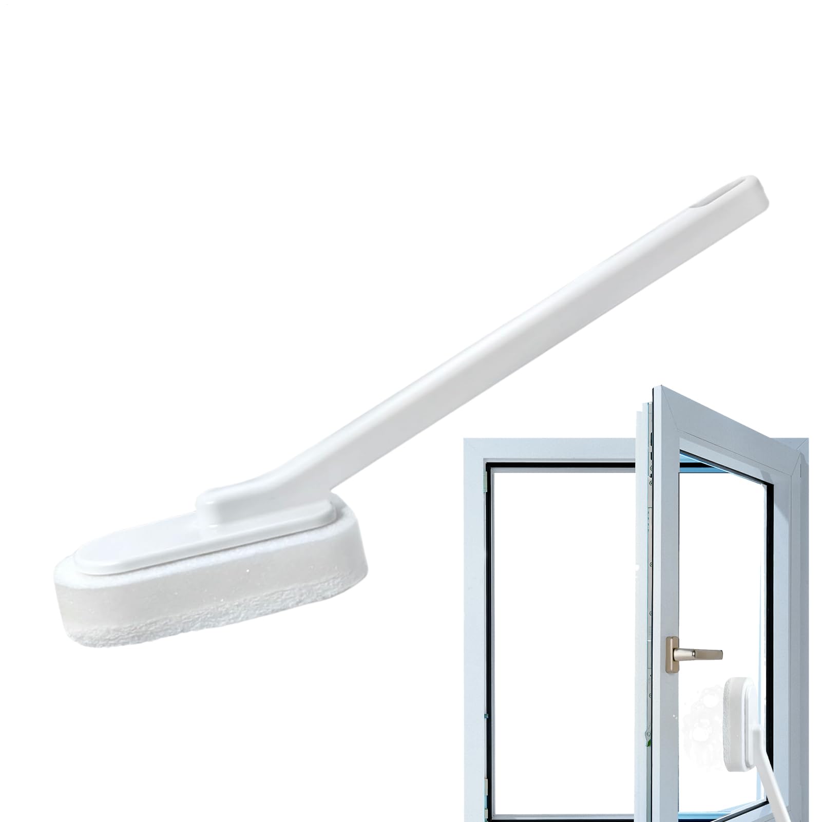Cepillo Esponja - Mango Largo Reutilizable, Limpieza Profunda | ABS Paño Esponja 6,1x30,4x11,3cm Bañera Ducha Baldosas Superficies Difíciles Higiene Baño