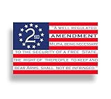 2nd Amendment USA Flag Full Color Printed Vinyl Sticker Decal Car Truck Laptop Cup